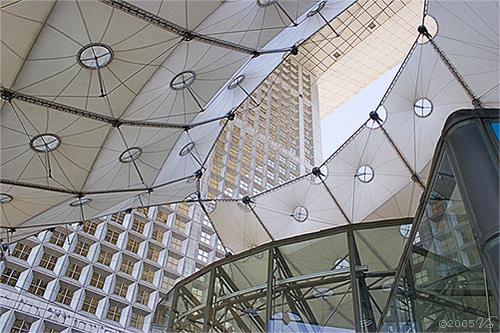 Beneath the "Grande Arche de la Defense"